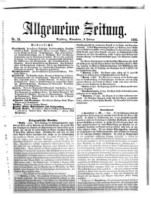 Allgemeine Zeitung Samstag 3. Februar 1866