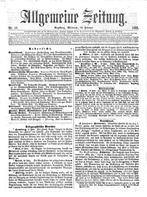 Allgemeine Zeitung Mittwoch 28. Februar 1866