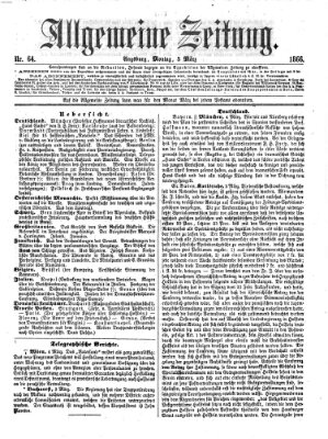 Allgemeine Zeitung Montag 5. März 1866