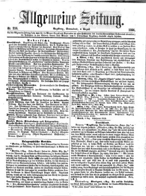 Allgemeine Zeitung Samstag 4. August 1866