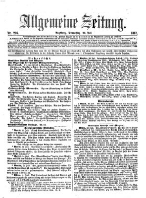 Allgemeine Zeitung Donnerstag 25. Juli 1867