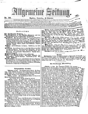 Allgemeine Zeitung Donnerstag 26. September 1867