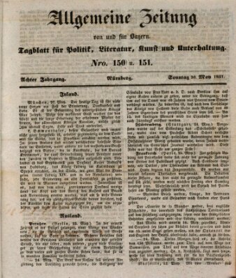 Allgemeine Zeitung von und für Bayern (Fränkischer Kurier) Sonntag 30. Mai 1841