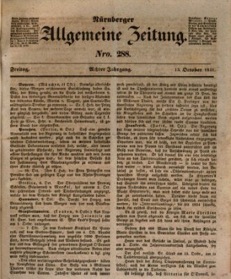 Nürnberger Zeitung (Fränkischer Kurier) Freitag 15. Oktober 1841