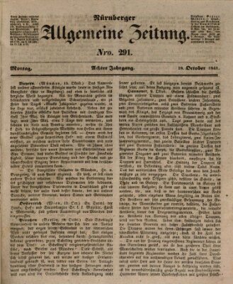 Nürnberger Zeitung (Fränkischer Kurier) Montag 18. Oktober 1841