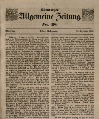 Nürnberger Zeitung (Fränkischer Kurier) Montag 25. Oktober 1841