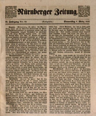Nürnberger Zeitung (Fränkischer Kurier) Donnerstag 3. März 1842