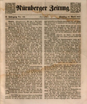 Nürnberger Zeitung (Fränkischer Kurier) Samstag 30. April 1842