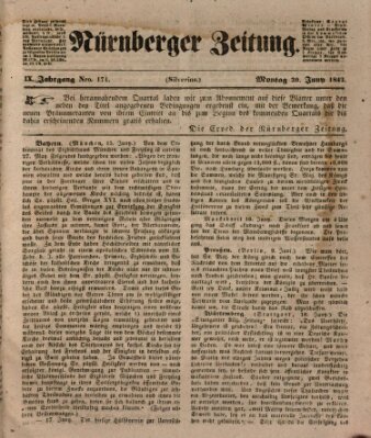 Nürnberger Zeitung (Fränkischer Kurier) Montag 20. Juni 1842