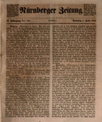 Nürnberger Zeitung (Fränkischer Kurier) Samstag 9. Juli 1842