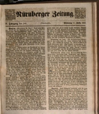 Nürnberger Zeitung (Fränkischer Kurier) Sonntag 31. Juli 1842