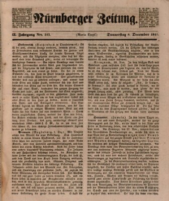 Nürnberger Zeitung (Fränkischer Kurier) Donnerstag 8. Dezember 1842
