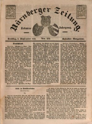 Nürnberger Zeitung (Fränkischer Kurier) Samstag 9. September 1843