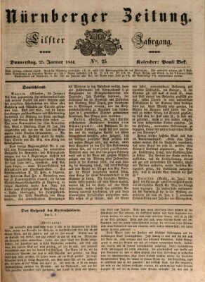 Nürnberger Zeitung (Fränkischer Kurier) Donnerstag 25. Januar 1844