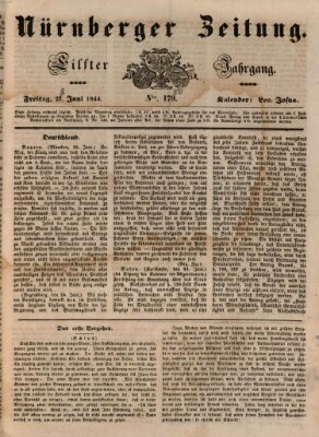 Nürnberger Zeitung (Fränkischer Kurier) Freitag 28. Juni 1844