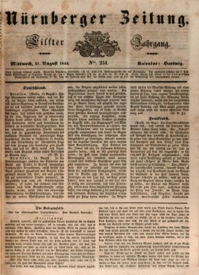 Nürnberger Zeitung (Fränkischer Kurier) Mittwoch 21. August 1844