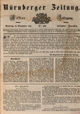 Nürnberger Zeitung (Fränkischer Kurier) Sonntag 29. Dezember 1844