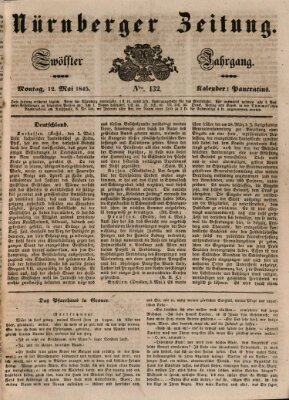 Nürnberger Zeitung (Fränkischer Kurier) Montag 12. Mai 1845