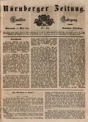 Nürnberger Zeitung (Fränkischer Kurier) Mittwoch 14. Mai 1845