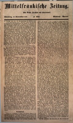 Mittelfränkische Zeitung für Recht, Freiheit und Vaterland (Fränkischer Kurier) Mittwoch 13. September 1848