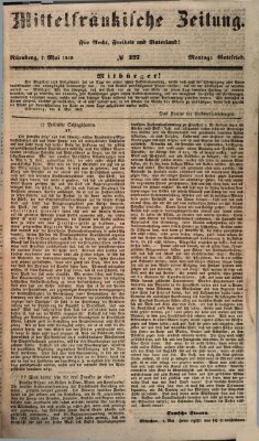 Mittelfränkische Zeitung für Recht, Freiheit und Vaterland (Fränkischer Kurier) Montag 7. Mai 1849