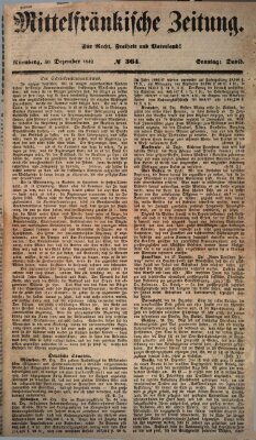 Mittelfränkische Zeitung für Recht, Freiheit und Vaterland (Fränkischer Kurier) Sonntag 30. Dezember 1849