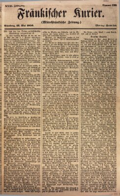 Fränkischer Kurier Montag 13. Mai 1850