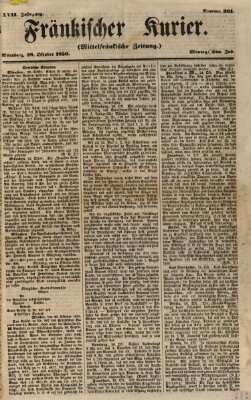 Fränkischer Kurier Montag 28. Oktober 1850