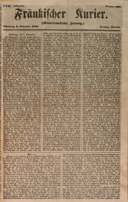 Fränkischer Kurier Sonntag 3. November 1850