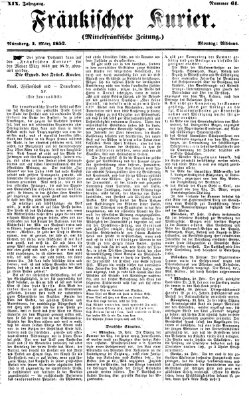 Fränkischer Kurier Montag 1. März 1852