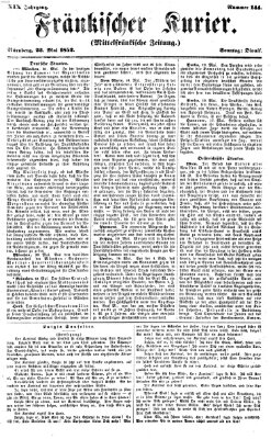 Fränkischer Kurier Sonntag 23. Mai 1852