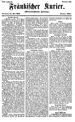 Fränkischer Kurier Montag 24. Mai 1852