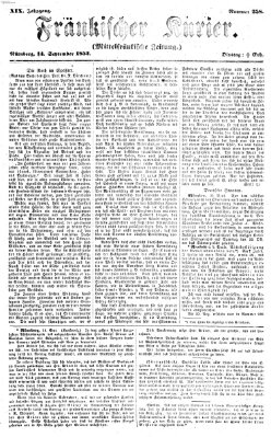 Fränkischer Kurier Dienstag 14. September 1852