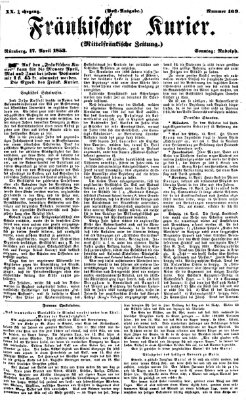 Fränkischer Kurier Sonntag 17. April 1853