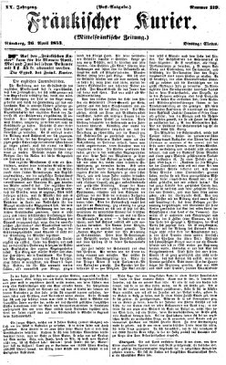 Fränkischer Kurier Dienstag 26. April 1853