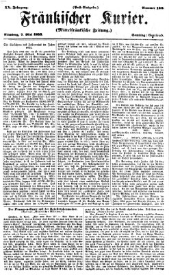 Fränkischer Kurier Samstag 7. Mai 1853
