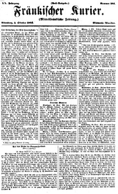 Fränkischer Kurier Mittwoch 5. Oktober 1853