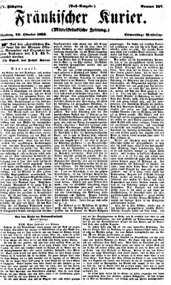 Fränkischer Kurier Donnerstag 20. Oktober 1853