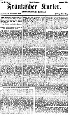 Fränkischer Kurier Freitag 18. November 1853