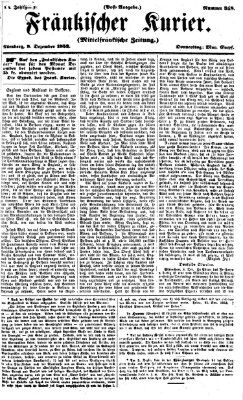 Fränkischer Kurier Donnerstag 8. Dezember 1853