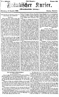 Fränkischer Kurier Sonntag 18. Dezember 1853