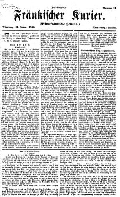 Fränkischer Kurier Donnerstag 11. Januar 1855