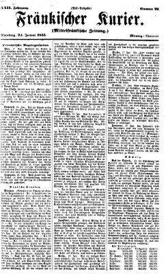 Fränkischer Kurier Montag 22. Januar 1855