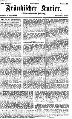 Fränkischer Kurier Donnerstag 1. März 1855