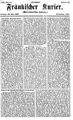 Fränkischer Kurier Donnerstag 22. März 1855
