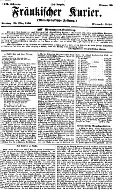 Fränkischer Kurier Mittwoch 28. März 1855