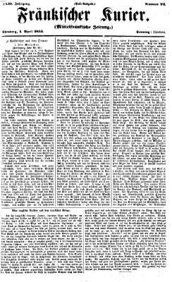 Fränkischer Kurier Sonntag 1. April 1855