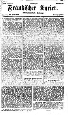 Fränkischer Kurier Dienstag 26. Juni 1855