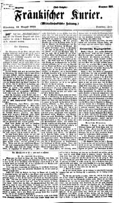 Fränkischer Kurier Samstag 11. August 1855