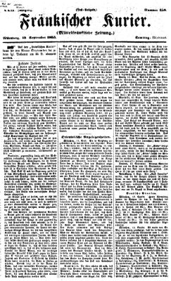 Fränkischer Kurier Samstag 15. September 1855